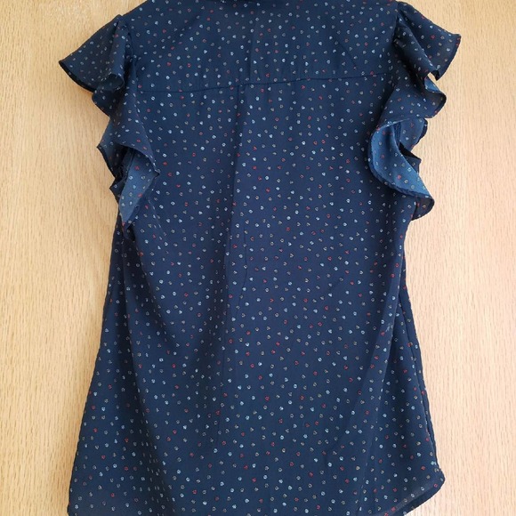 Abercrombie and Fitch Blue Floral Pattern Bow Tie Sz XS - Picture 6 of 6